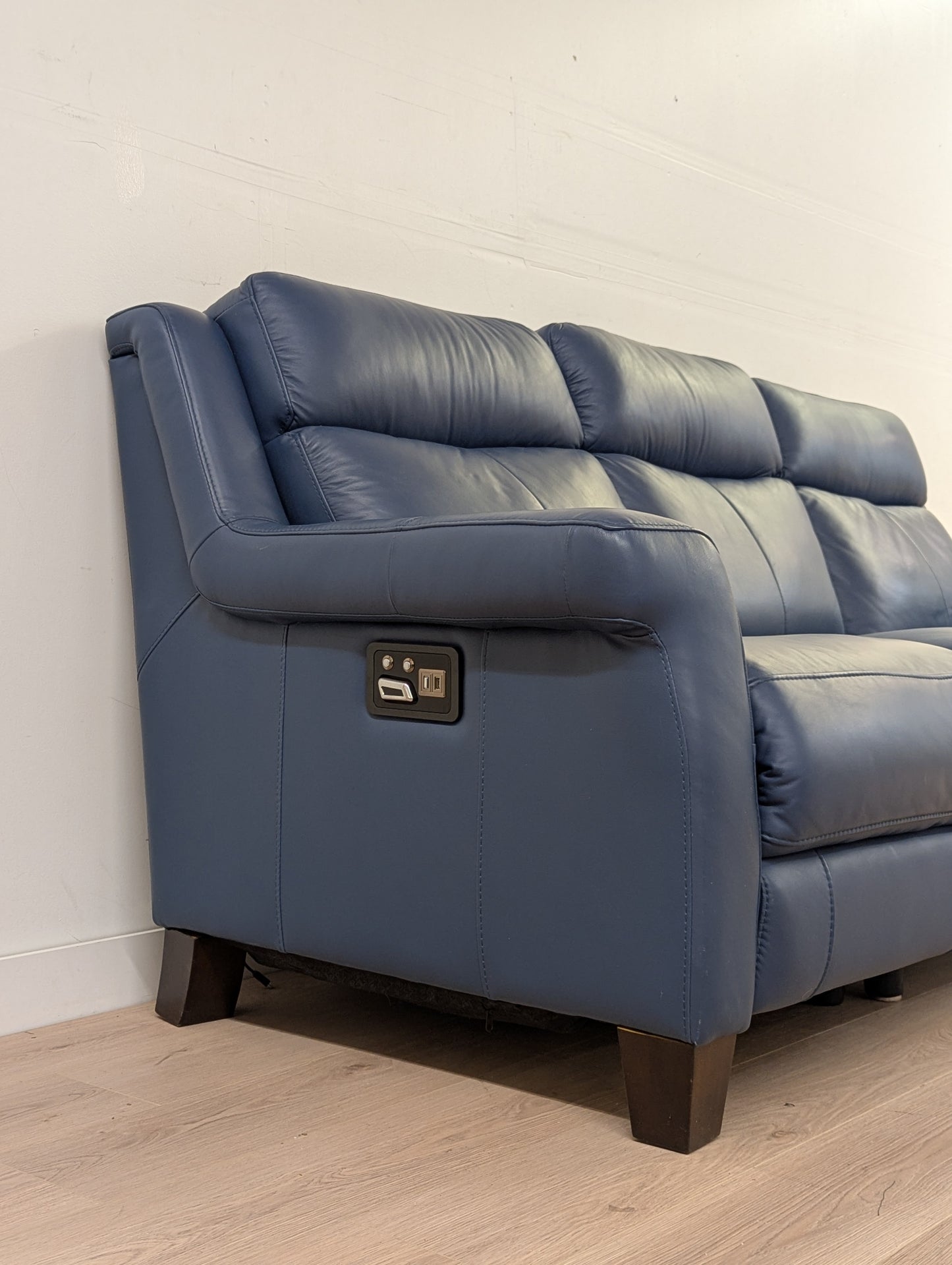 Amax Houston Power Reclining Leather Couch