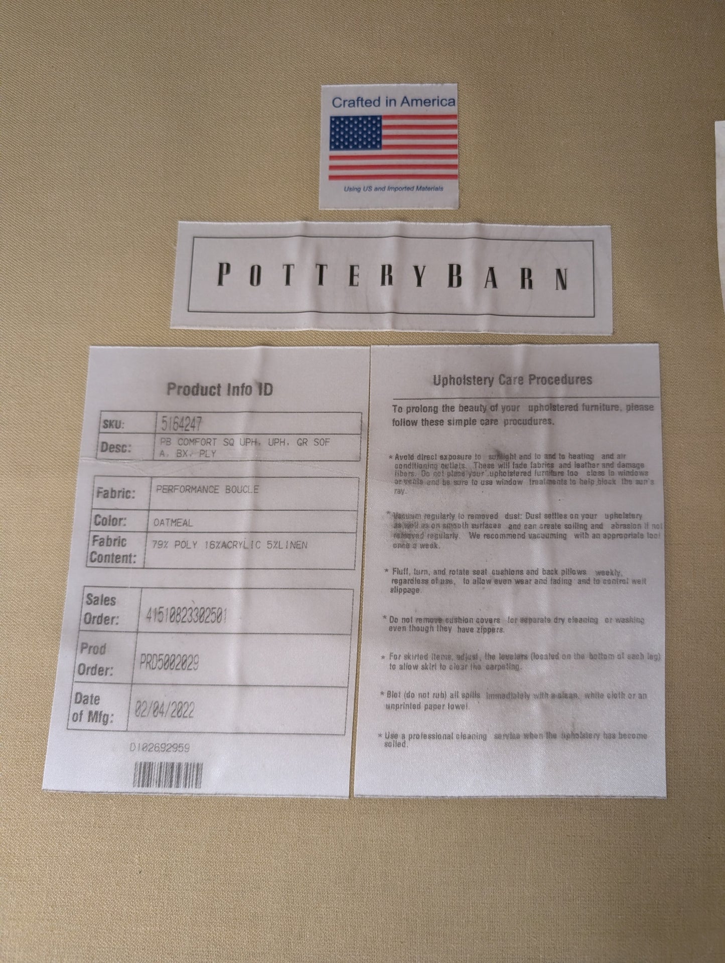 Pottery Barn Comfort Square Arm Sofa