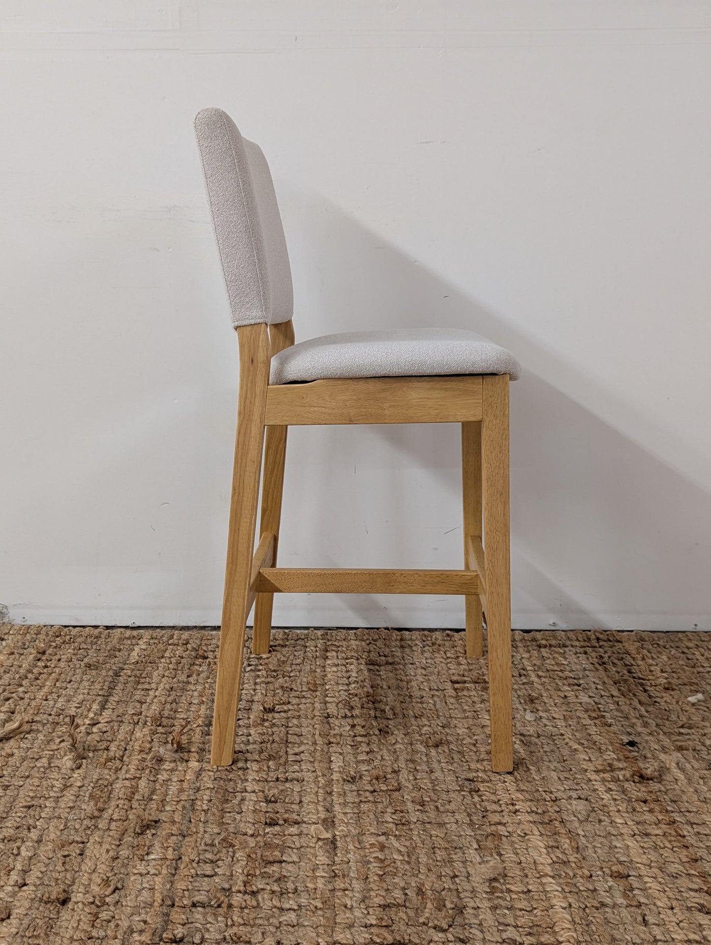 Article Nosh Counter Stool - Oak and Ratine Ivory