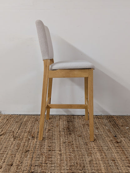 Article Nosh Counter Stool - Oak and Ratine Ivory