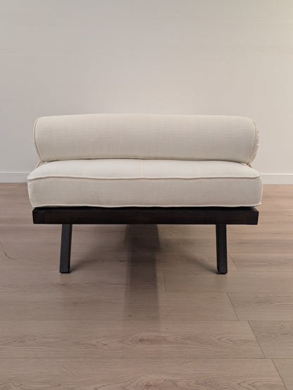 White Linen Chaise Lounge