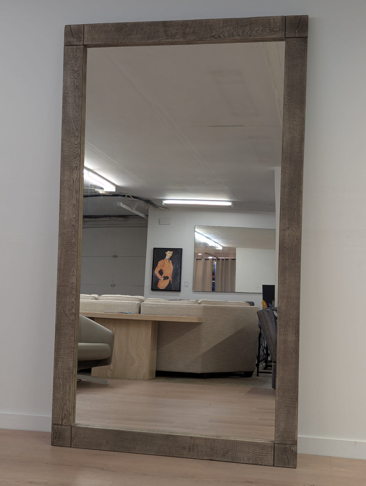RH Reclaimed Russian Oak Mirror (55"x96" Grey)