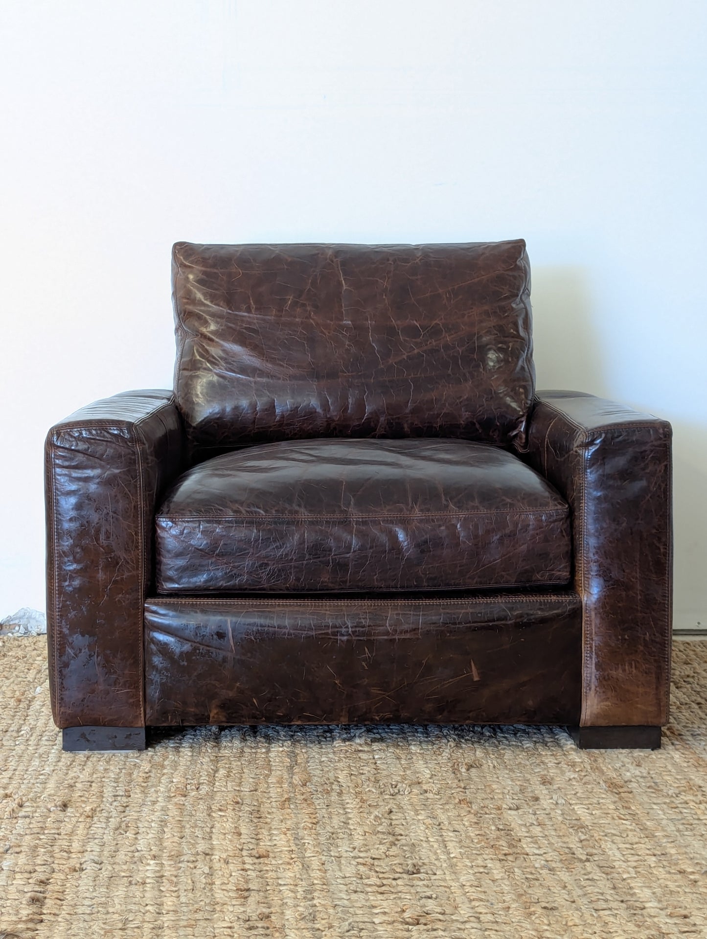 Restoration Hardware Maxwell Leather Chair (2 Available)