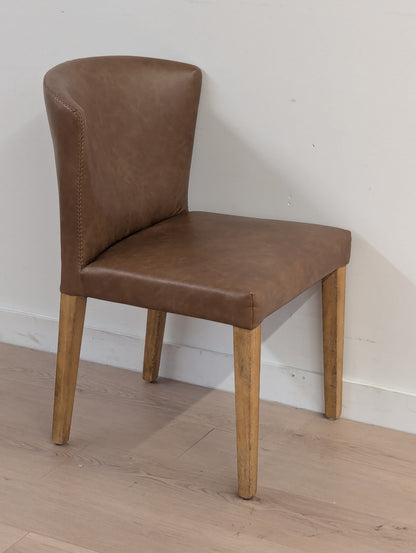 Muse & Merchant Fable Brown Faux Leather Dining Chairs (Set of 2)