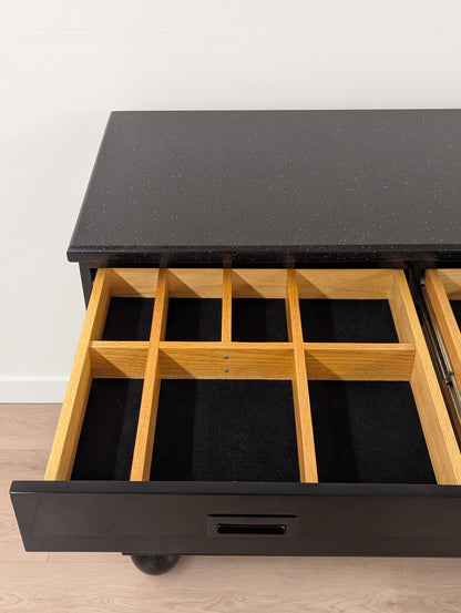 Black Marble Top Dovetail Dresser