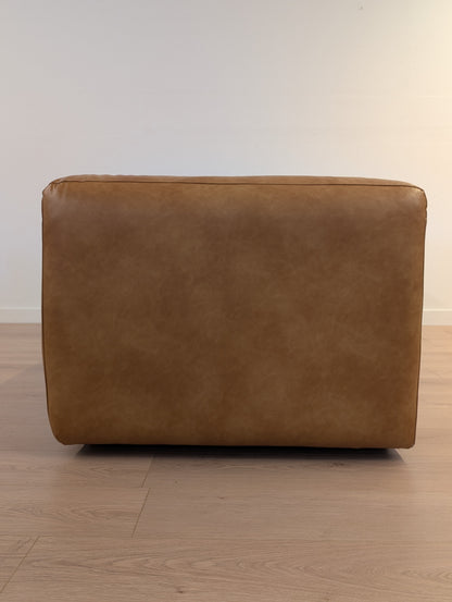 Cigar Leather Style Sofa