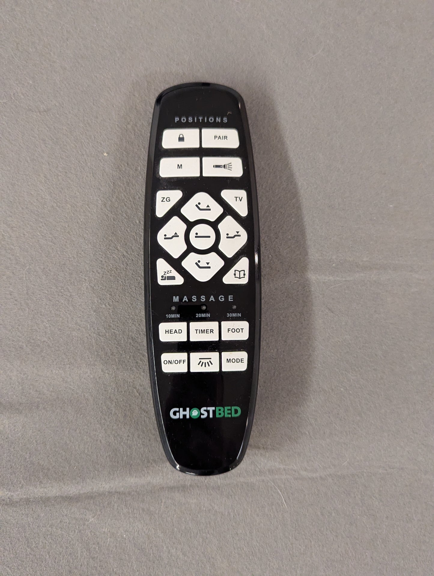 Ghost Bed Dual Adjustable Base and Rustic Headboard