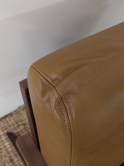 Article Otio 26" Leather Lounge Chair - Walnut And Toscana Tan