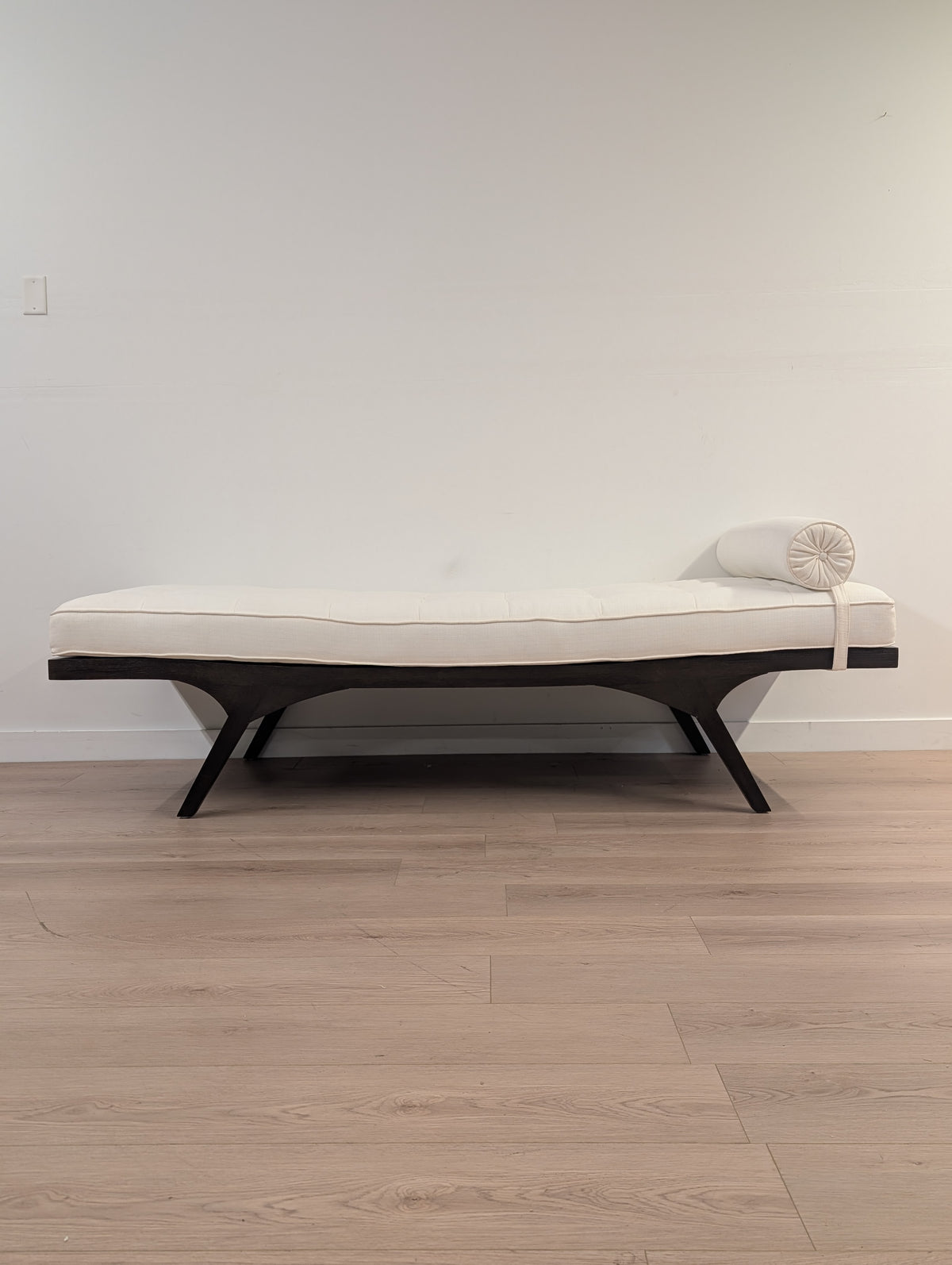 White Linen Chaise Lounge