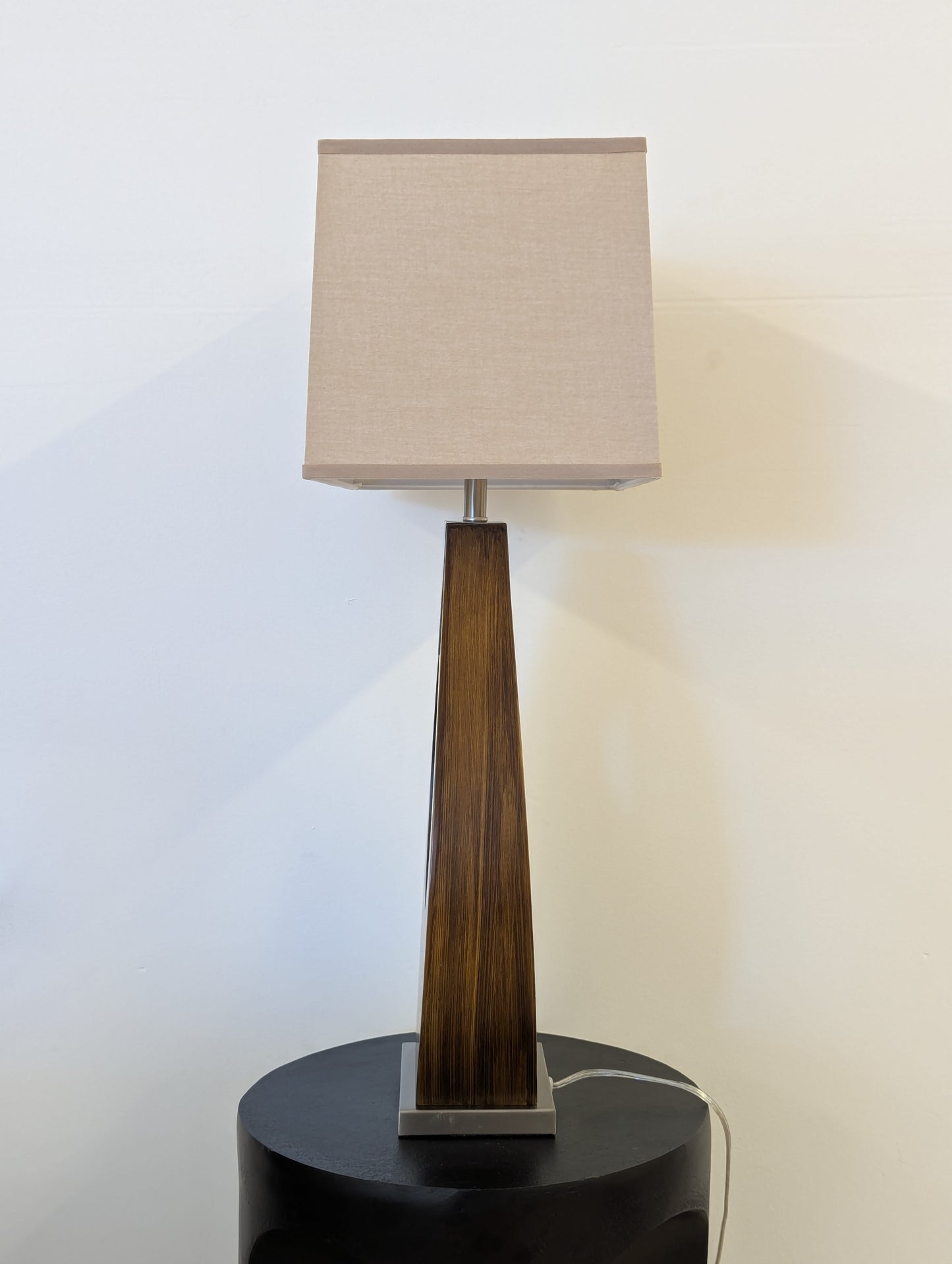 Nova of California Pearson Pecan Wood Lamp