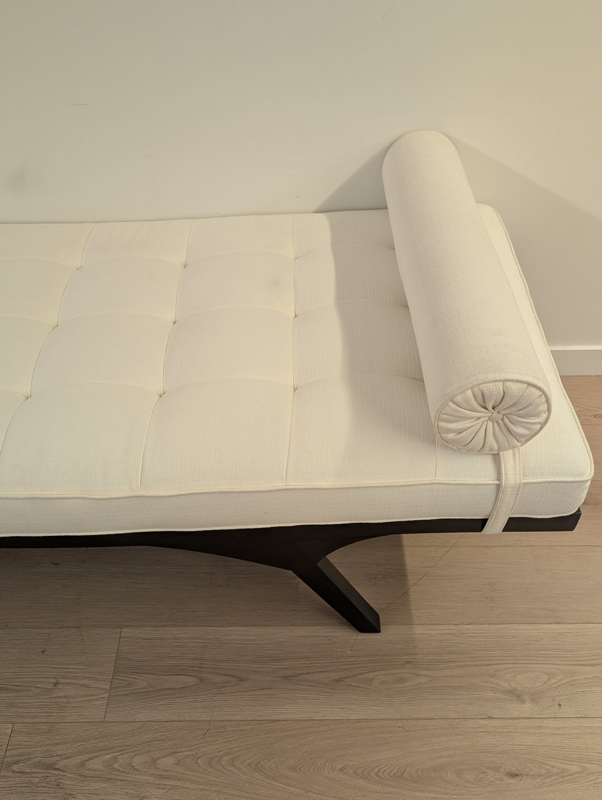 White Linen Chaise Lounge