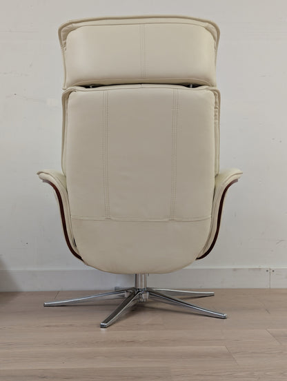 IMG Space 5400S Swivel Leather Recliner + Ottoman