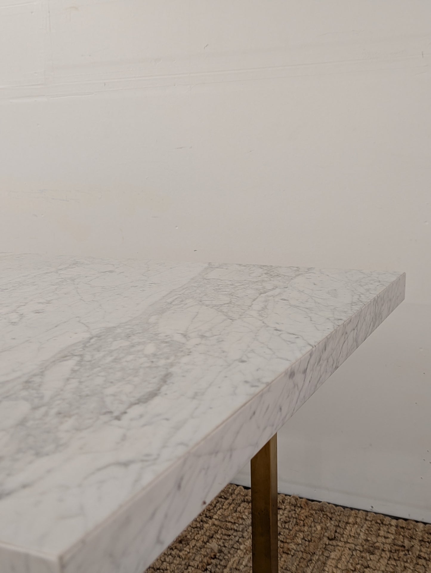 RH Torano Dining Table - Carrera Marble and Brushed Brass