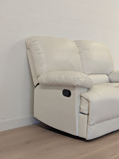 White Leather Loveseat