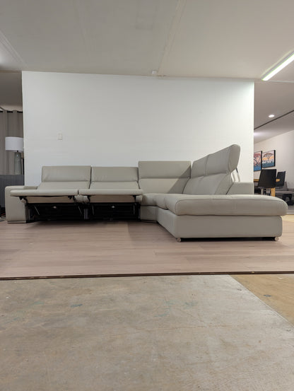 Incanto Zatel Power Reclining Leather Sectional