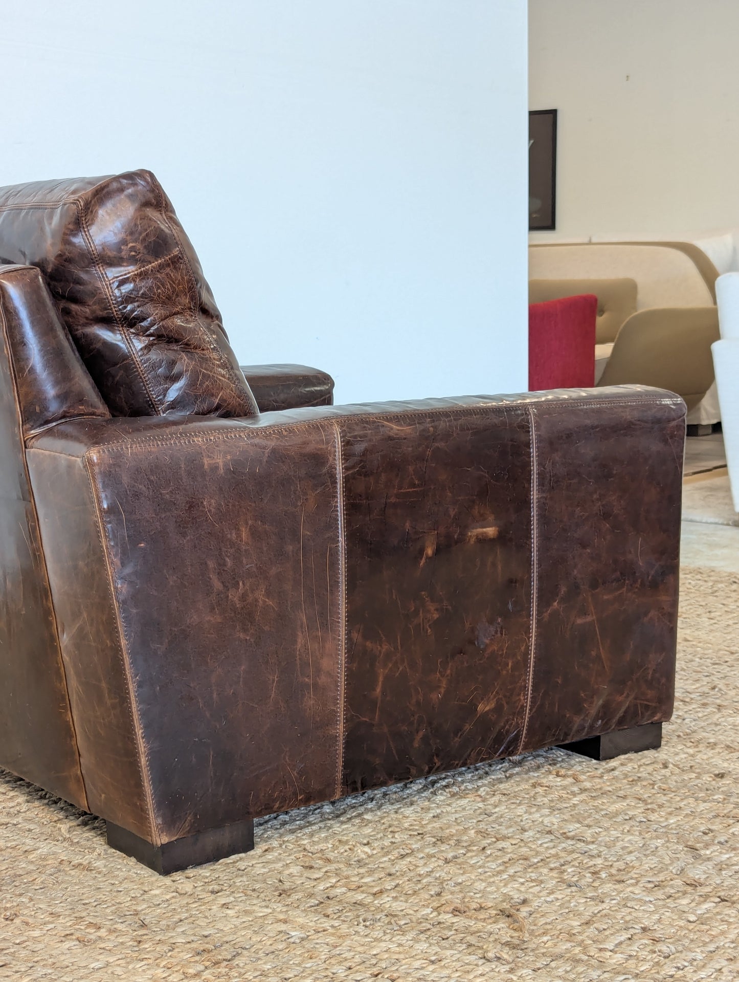 Restoration Hardware Maxwell Leather Chair (2 Available)