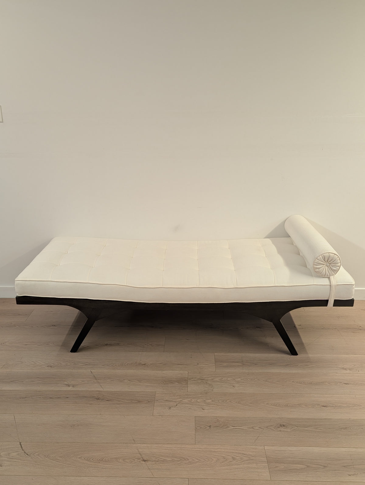 White Linen Chaise Lounge