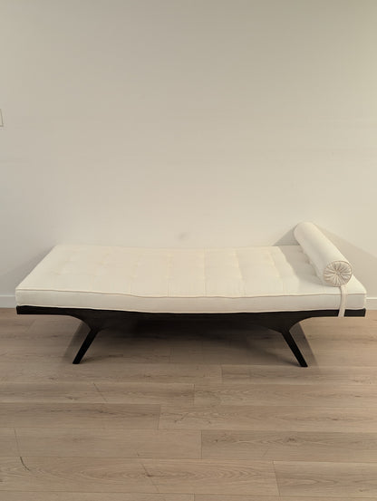 White Linen Chaise Lounge
