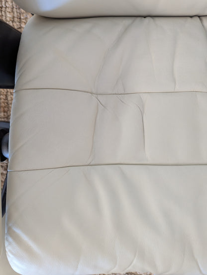 Stressless Opal M Paloma Leather Chair and Ottoman