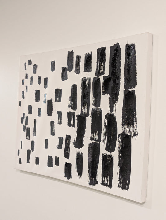Abstract Black and White Canvas