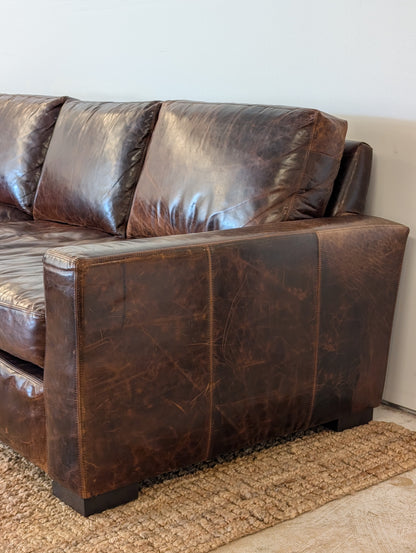 Restoration Hardware Maxwell Leather Sectional
