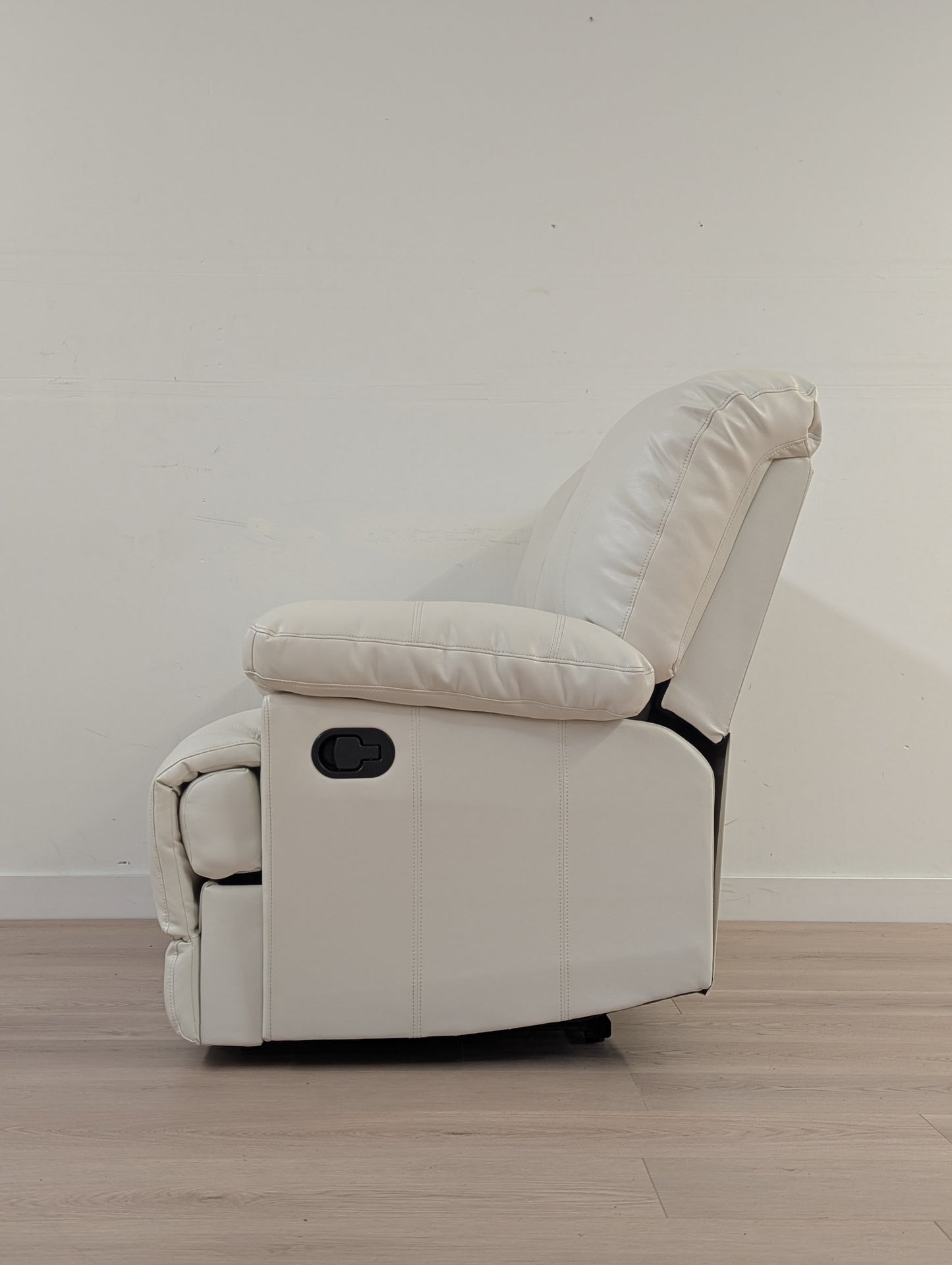 White Leather Loveseat