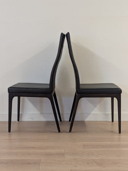Scan Designs Leather Dining Chairs (Set of 4)