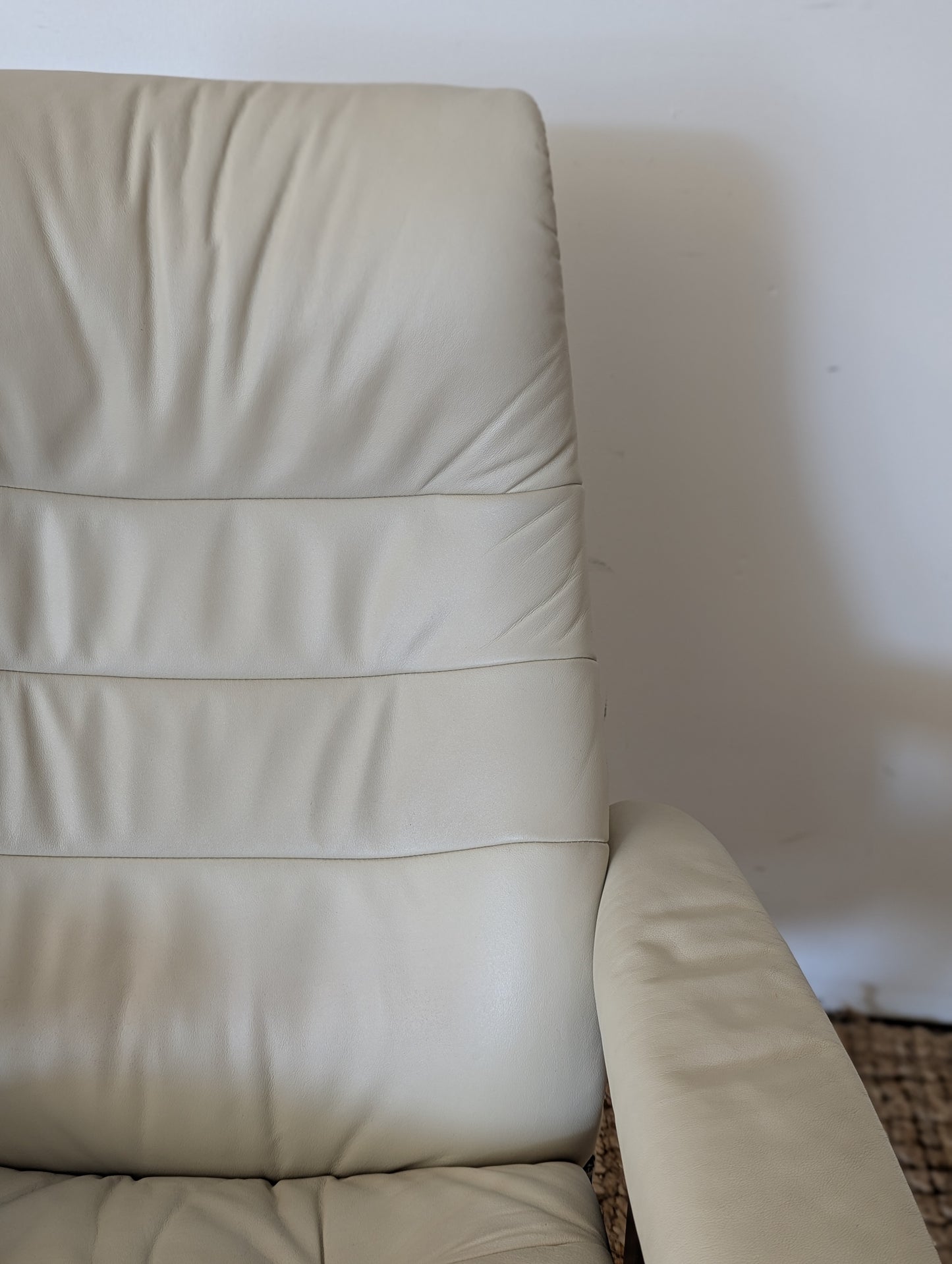 Stressless Opal M Paloma Leather Chair and Ottoman