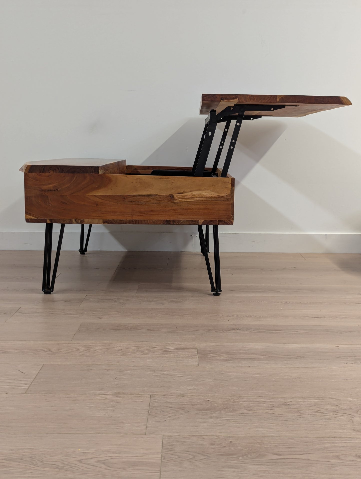 Live Edge Lift-Up Coffee Table