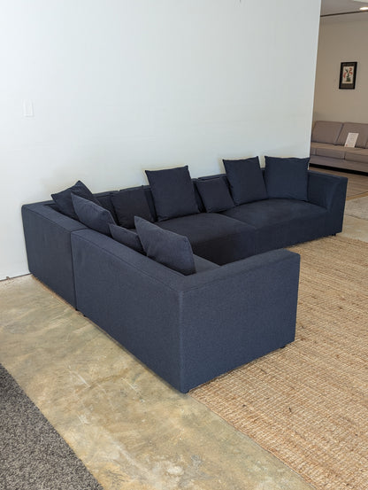Large Blue Modern Sectional