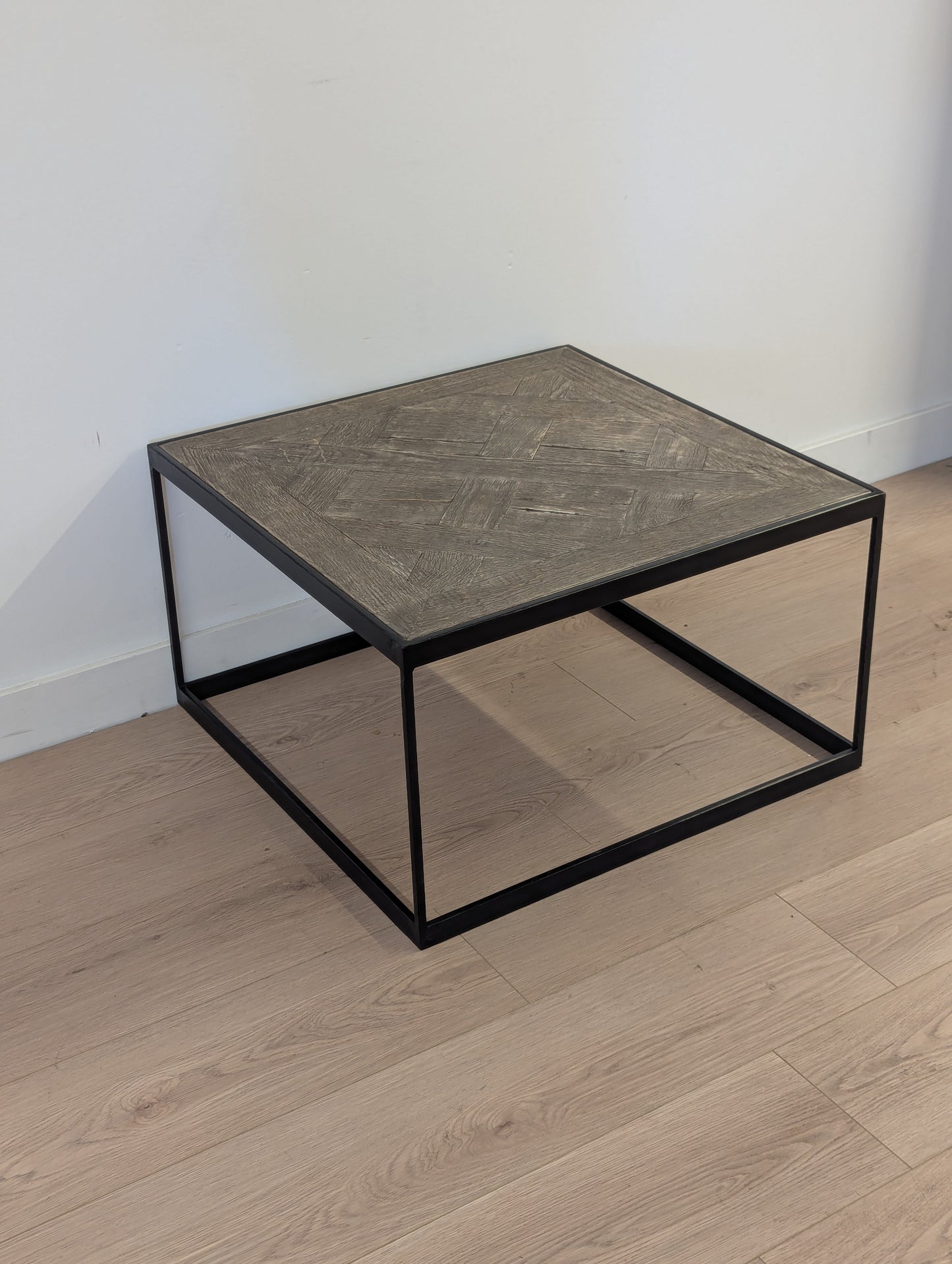 RH Reclaimed Russian Oak Parquet Coffee Table