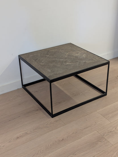 RH Reclaimed Russian Oak Parquet Coffee Table
