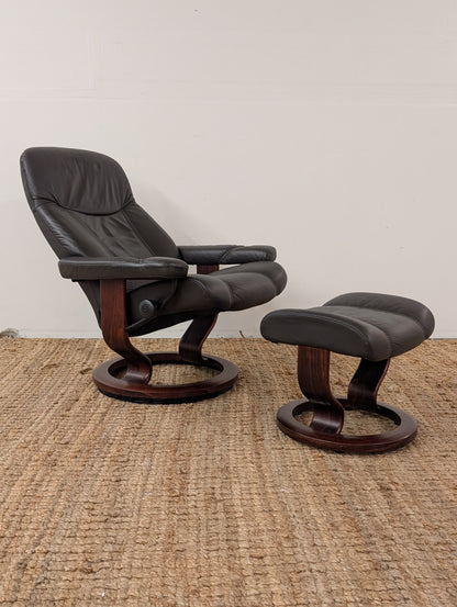 Stressless Consul Reclining Chair and Ottoman