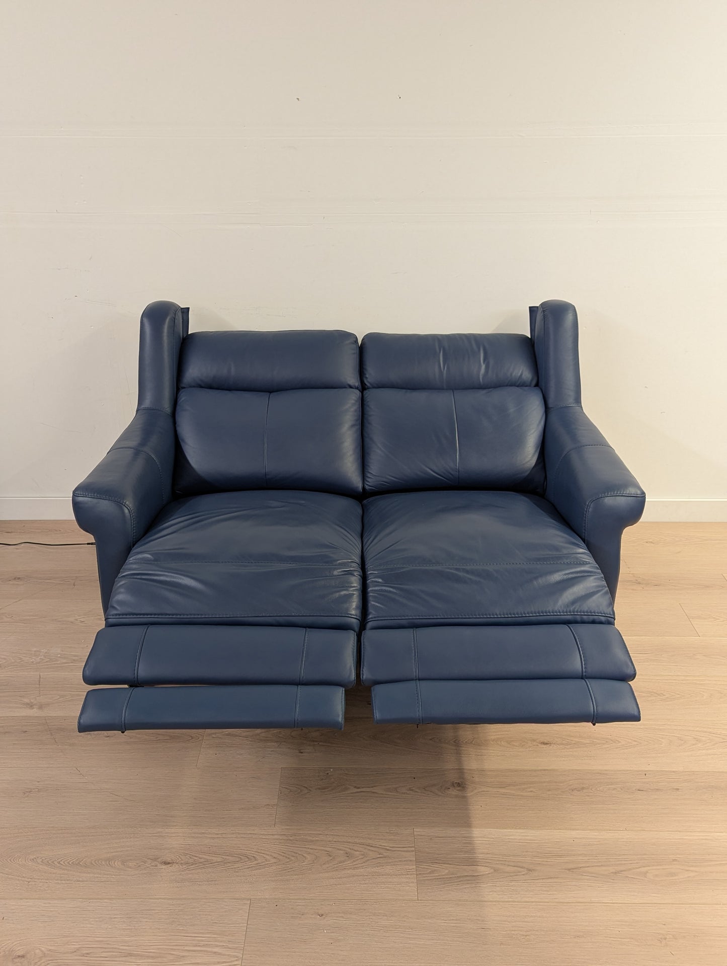 Amax Houston Power Reclining Leather Loveseat