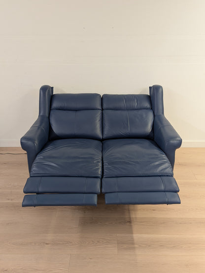 Amax Houston Power Reclining Leather Loveseat
