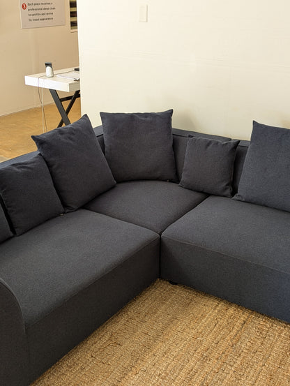 Large Blue Modern Sectional
