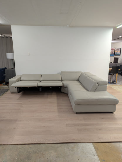 Incanto Zatel Power Reclining Leather Sectional
