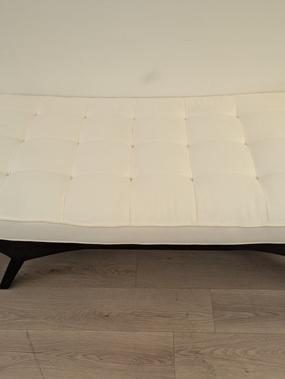 White Linen Chaise Lounge