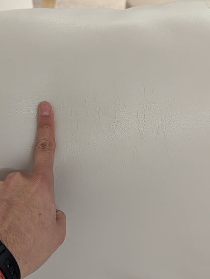 White Leather Loveseat