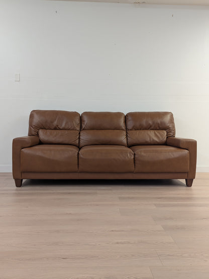 La-Z-Boy Draper Oak Leather Sofa