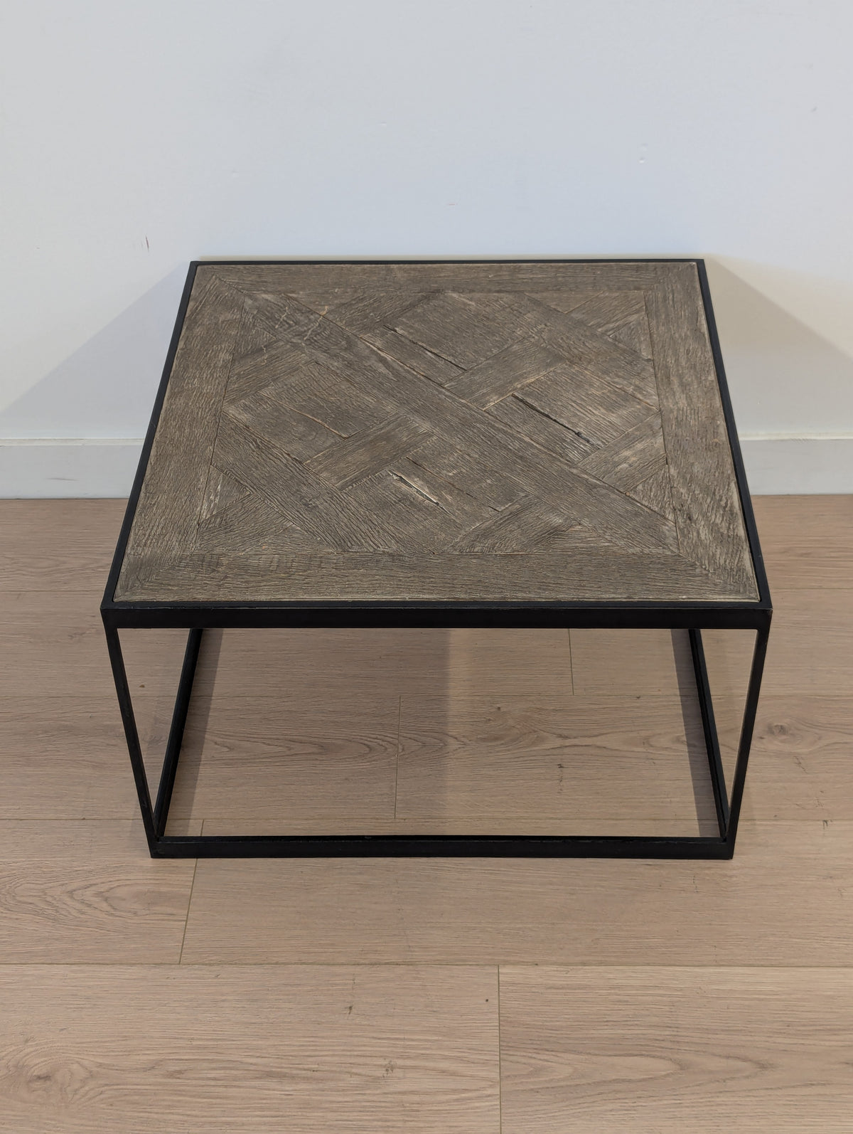 RH Reclaimed Russian Oak Parquet Coffee Table