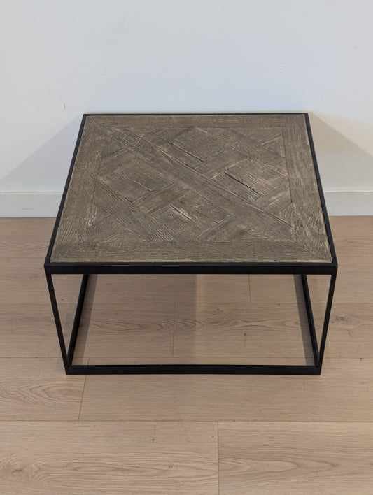 RH Reclaimed Russian Oak Parquet Coffee Table