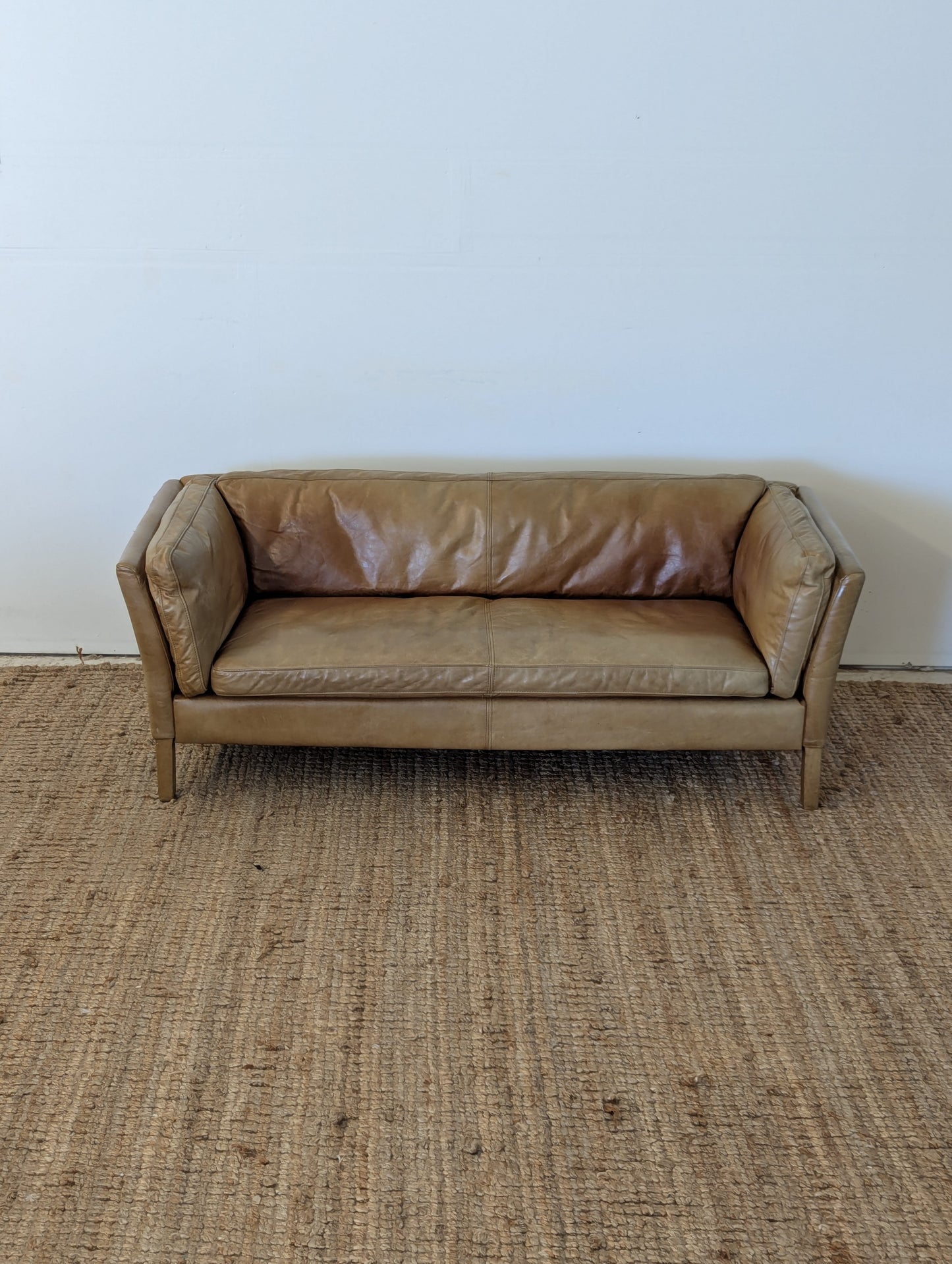 Timothy Oulton Leather Sofa + Ottoman