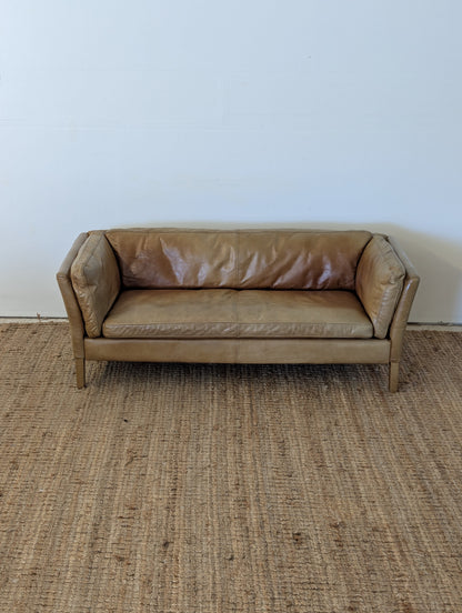 Timothy Oulton Leather Sofa + Ottoman