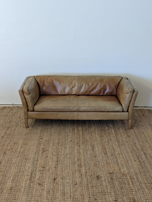 Timothy Oulton Leather Sofa + Ottoman
