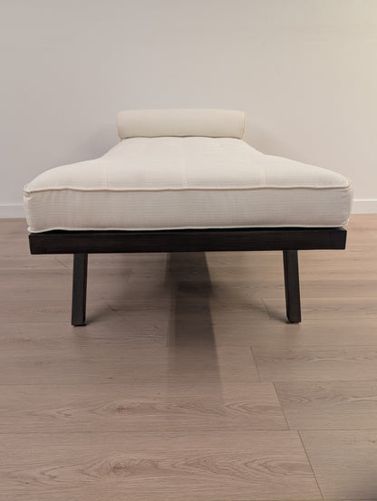White Linen Chaise Lounge