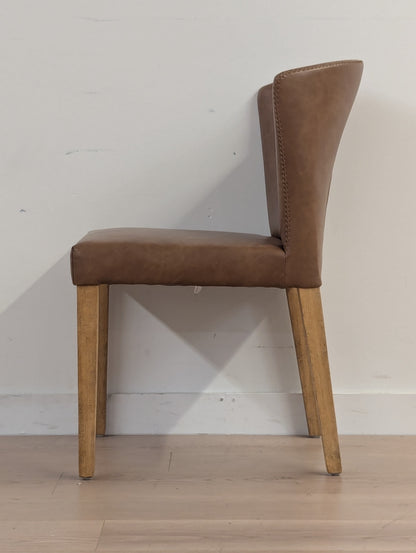 Muse & Merchant Fable Brown Faux Leather Dining Chairs (Set of 2)