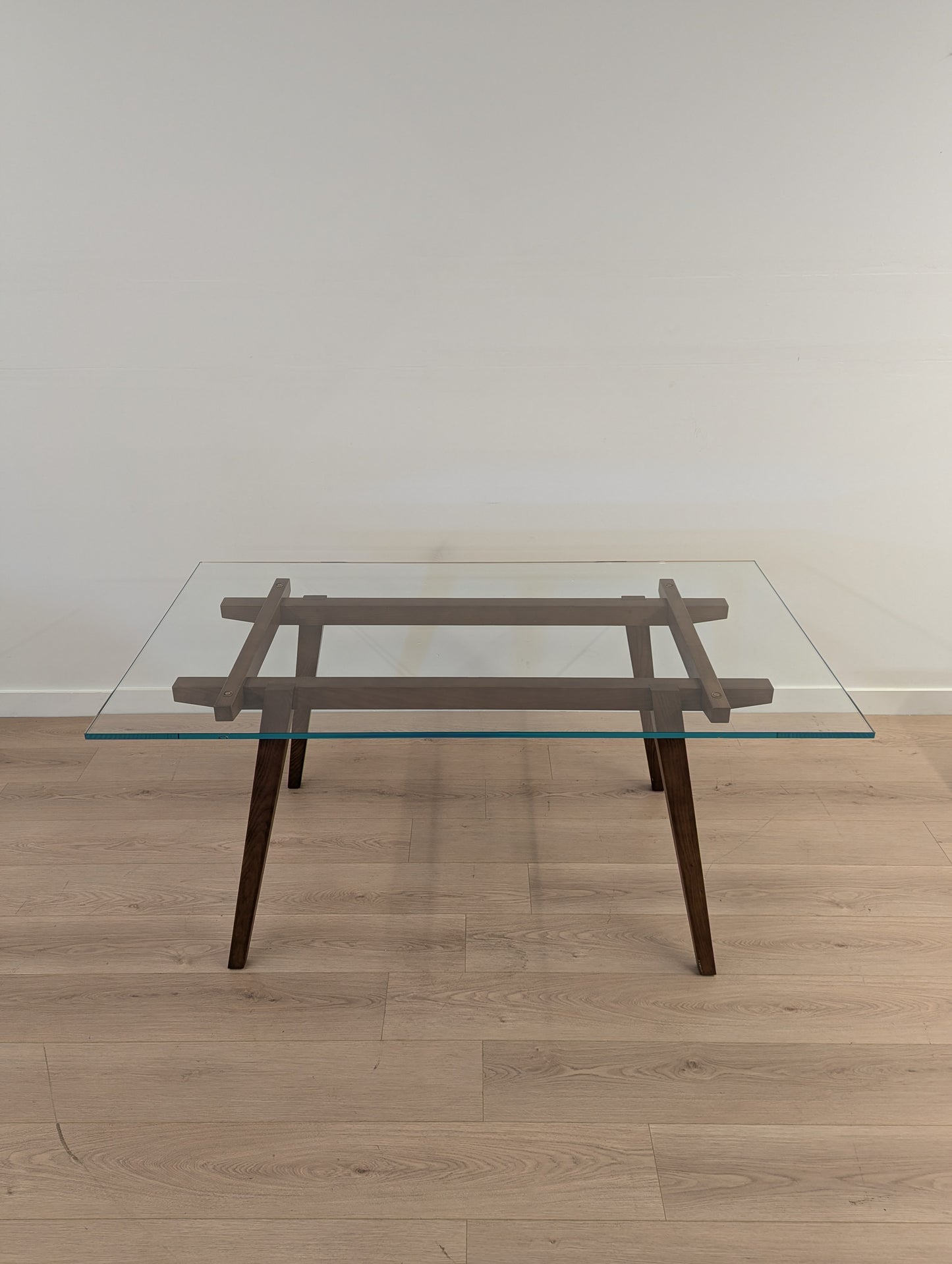 Glass and Wood Dining Table