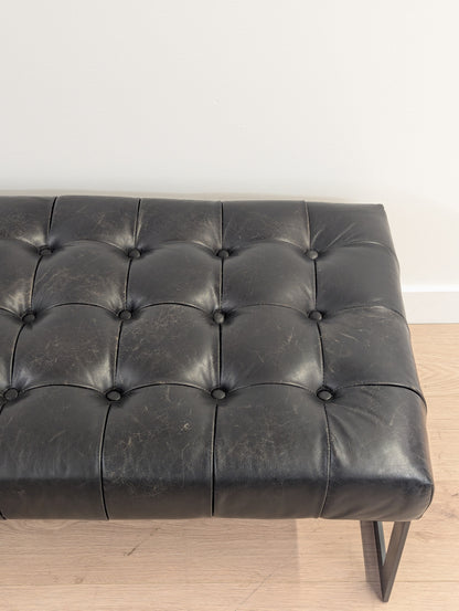 Moe's Wyatt Leather Bench