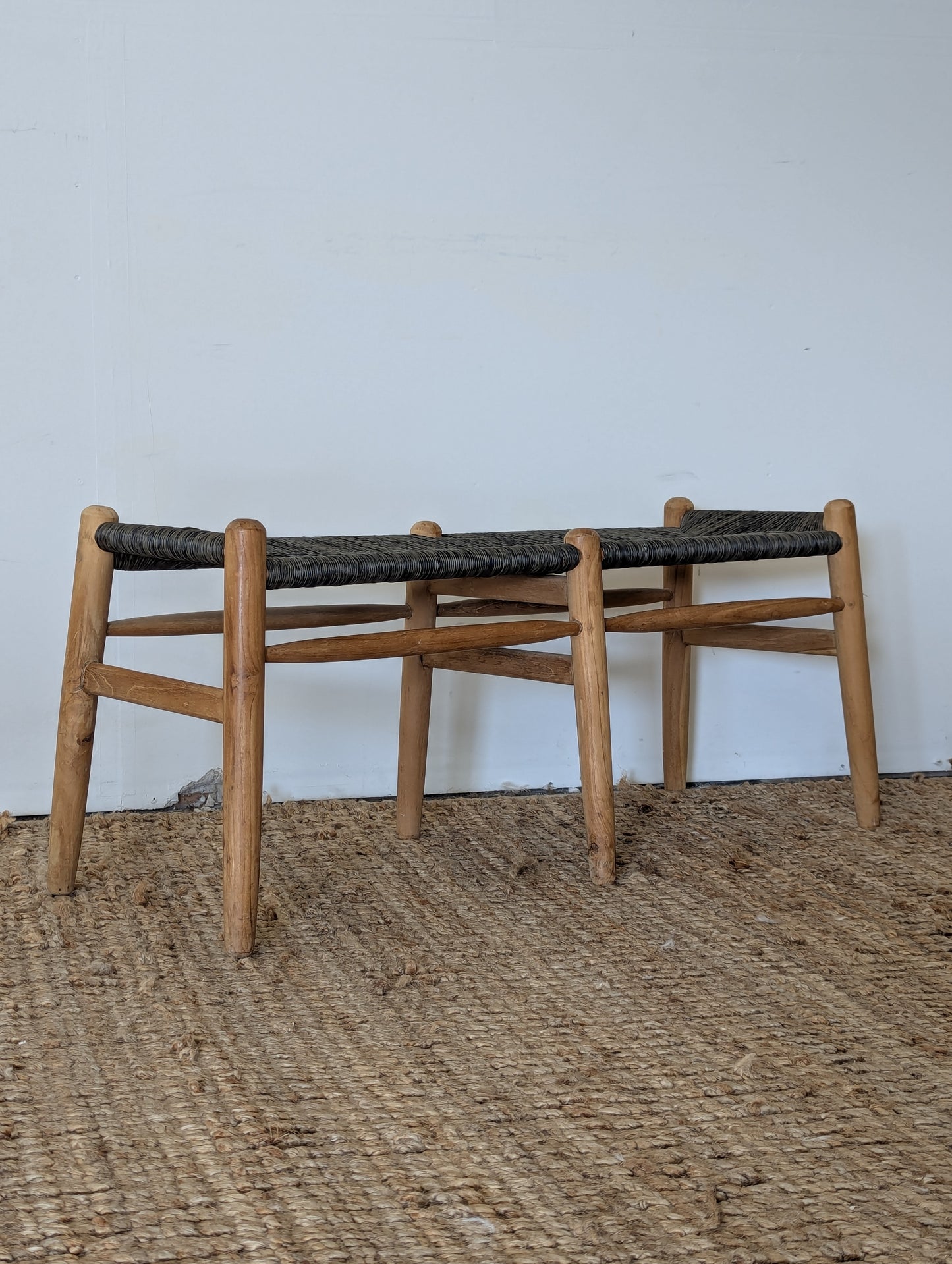 Rattan Wood Bench